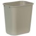 JanSan Rectangular Waste Paper Basket,12 Litre Beige (1 Each)