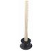 JanSan Sink Drain Plunger Wooden Handle,16