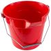 JanSan Lipped Round Plastic Bucket,10 Litre Red (1 Each)