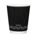 Leafware Black Ripple Double Wall Hot Cups,12oz 355ml (1 500 Cups)