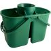 JanSan Double Mop Bucket & Wringer,14 Litre Green (1 Each)