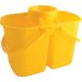 JanSan Double Mop Bucket & Wringer,14 Litre Yellow (1 Each)