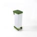 JanSan Fire Retardant Fully Enclosed Steel,Pedal Bin 18 Litre Green (1 Each)