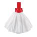 JanSan Exel Big White Mop Head 117g,Large Red (10 Mops)