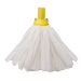 JanSan Exel Big White Mop Head 117g,Large Yellow (10 Mops)