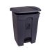 JanSan Front Step-On Polypropylene Bin 45L,with Lid Grey (4 Bins)