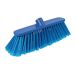 JanSan Poly Broom Head Stiff Bristles Blue (1 Each)